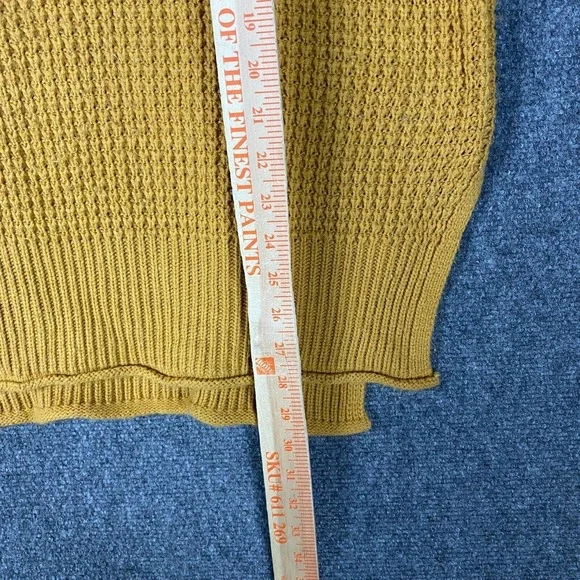 Pink Rose Sweater Women's Medium Pullover Yellow Knit 100% Acrylic Adults M - Picture 6 of 8